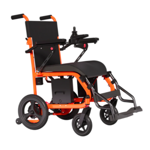 ALYA Air Ultra Electric Wheelchair - Left side 3/4 rear view