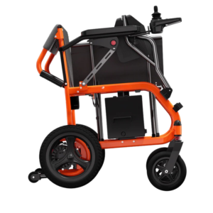 ALYA Air Ultra Electric Wheelchair - Half-folded compact state