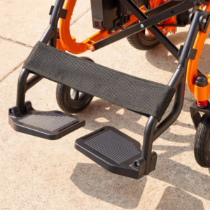 ALYA Air Ultra Electric Wheelchair - Footrest assembly close-up
